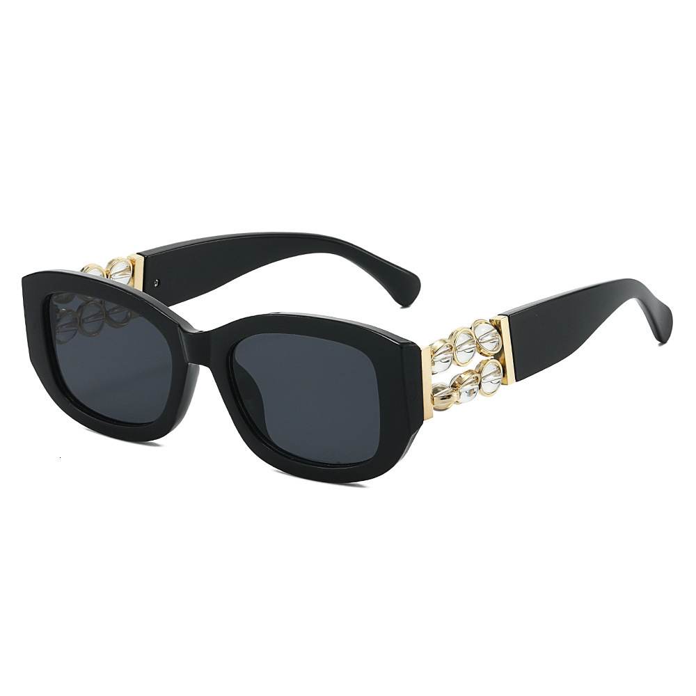 New Trendy Ins-Style Fortune Bead Glasses, UV Protection, Simple And Fashionable Couple's Sunglasses
