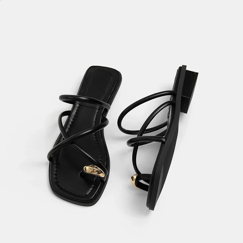 2026 Summer Flip Flop Clip Toe Women Flats Slippers Shoes Outdoor Beach Vacation Ladies Narrow Band Slides 260626 - view 1