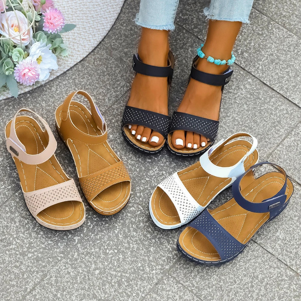 Womens Summer Fashion Sandals Casual Round Toe Wedge Fish Mouth Sports for Women 260626 - view 7