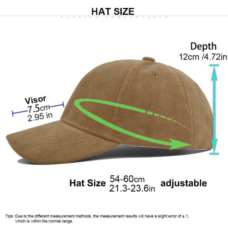 Caps Suede Baseball Fashion False For Men Women Autumn Winter Solid Retro SnapHip Hop Hat Unisex Street Adjustable Sun Caps M260626 - view 7