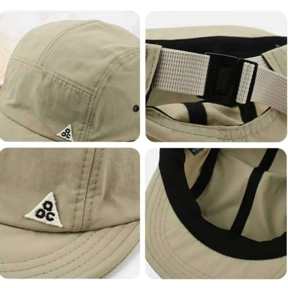 Retro Quick-drying Short Brim Baseball Caps Unisex Summer Outdoor Sunscreen Casual Versatile 5-flap Tooling Japanese Camping Hat W260626 - view 6
