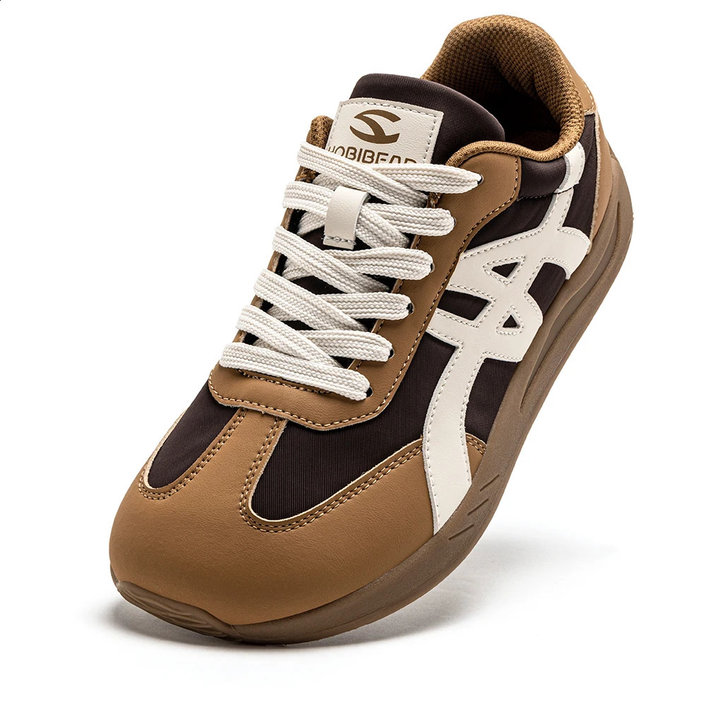 HOBIBEAR Barefoot Shoes Unisex Wide Width Artificial Leather Sneakers Classic Retro Minimalist Walking Shoes 260626