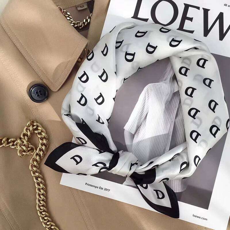 Fashion Print Square Scarf Hijab For Women Girls Satin Silk Bandana Muslim Headband Neckerchief Hair Band Wrap Shawls Foulard 26Y06226 - view 7