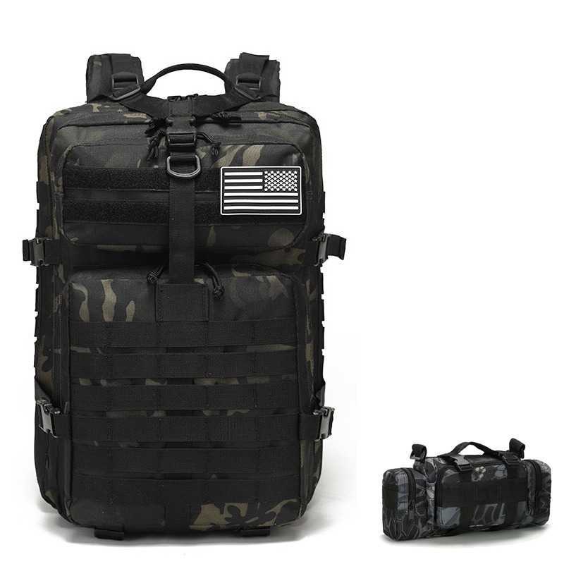 Heavy Military Backpack Resistant and Duty 3 Day MOLLE Bug Out BagGift outdoor multi-functional carabinerGive a camera bag M260626 - view 1