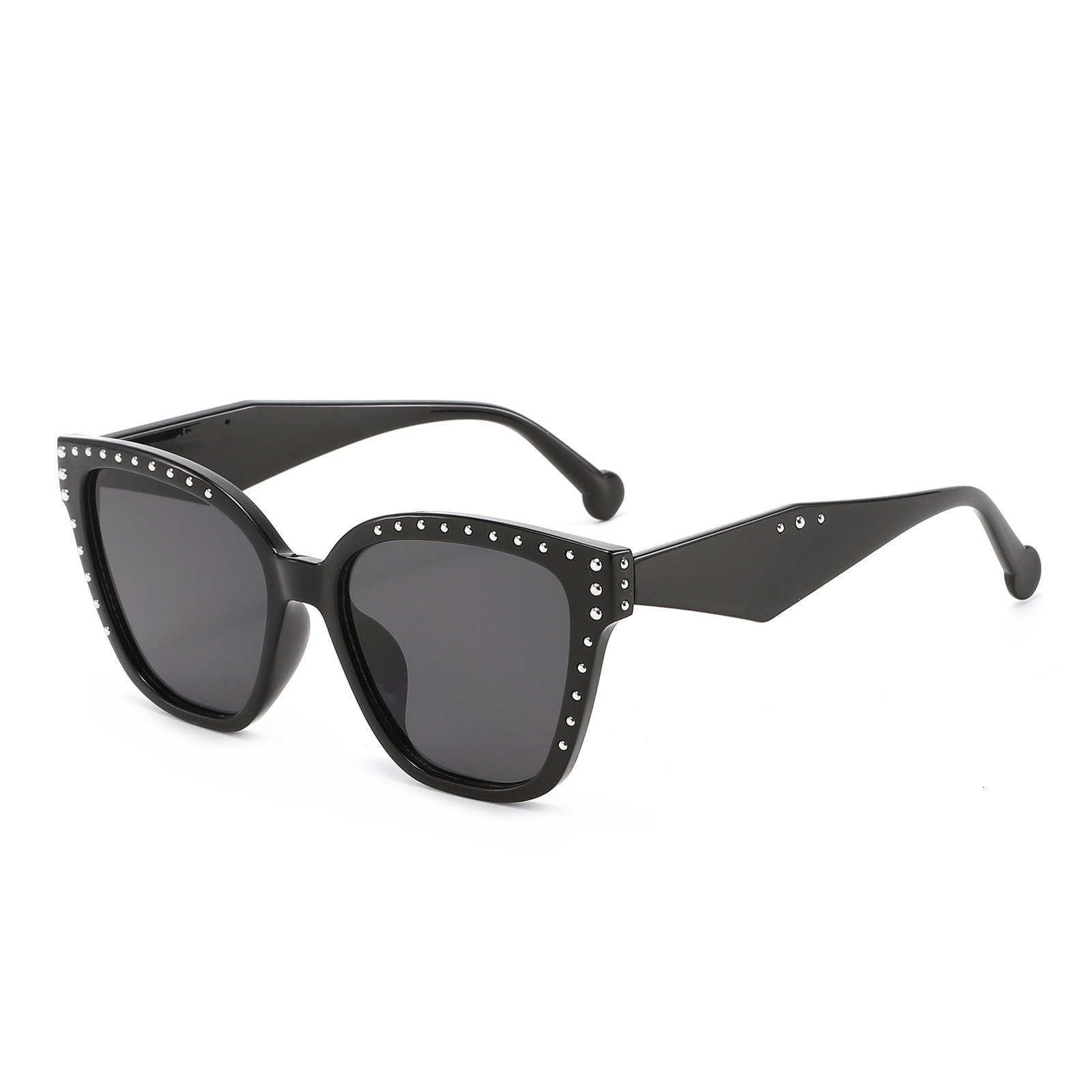 New Vintage Studded Cat-Eye European And American Trendy Versatile Sunglasses, High-End Women's Fashion Eyewear - view 1