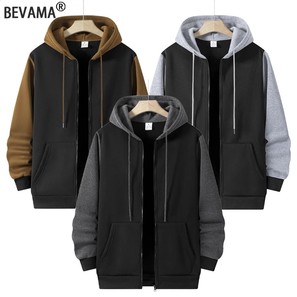 Autumn Zipper Closure Hoodies Long Sleeve Jacket Mens Sports Casual Hooded Sweatshirt Multi Pockets Outdoor Jogging Clothing 260626