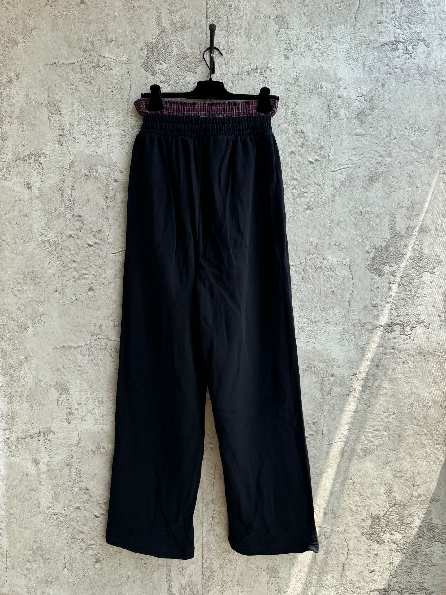 High quality Spring New Two piece in one Checkered Button Splicing Pants with Personalized Casual Wide Legs Ins - view 7