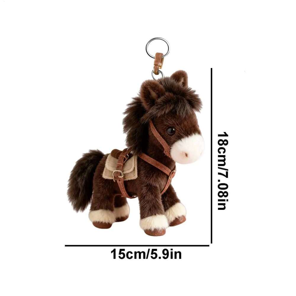 Cute 2026 Of The Plush Chinese New Year Horse Mascot Soft Stuffed Doll Bag Charm Backpack Keychain Pendant 26Y0626 - view 7
