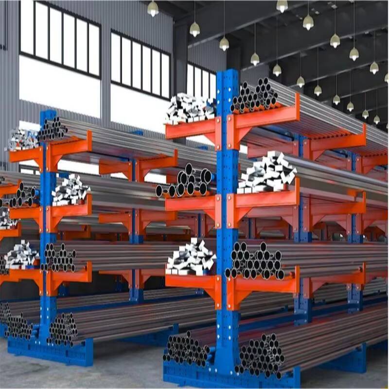 Medium-duty steel cantilever shelving, 500KG load capacity, 2-6 layers, double-sided powder-coated anti-corrosion beam frame - view 6