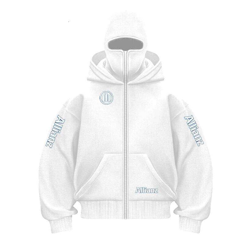 2026 Allianz logo Hombres Zip capucha Invierno Clido Casual Sudadera Y2K con Capucha Mascarilla Diseo de Cremalle W260626 - view 4