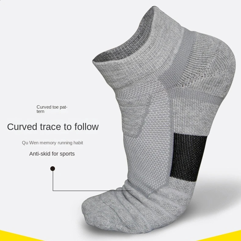 3 Pairs Breathable Mesh Athletic Terry Socks Cushioned Moisturemanaging and Durable Reduces Foot for Running Hiking Sports 260622 - view 6