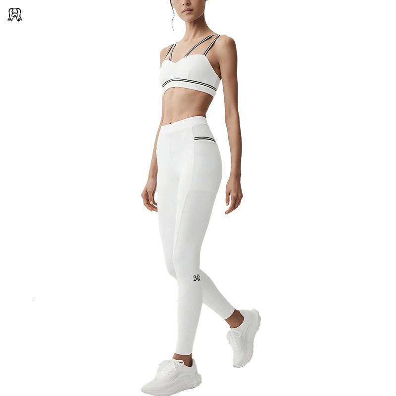 lucky dog yoga New Sports Yoga Bra with Chest Mat, Running Sports Pilates 9-Minute Pants Set - view 5