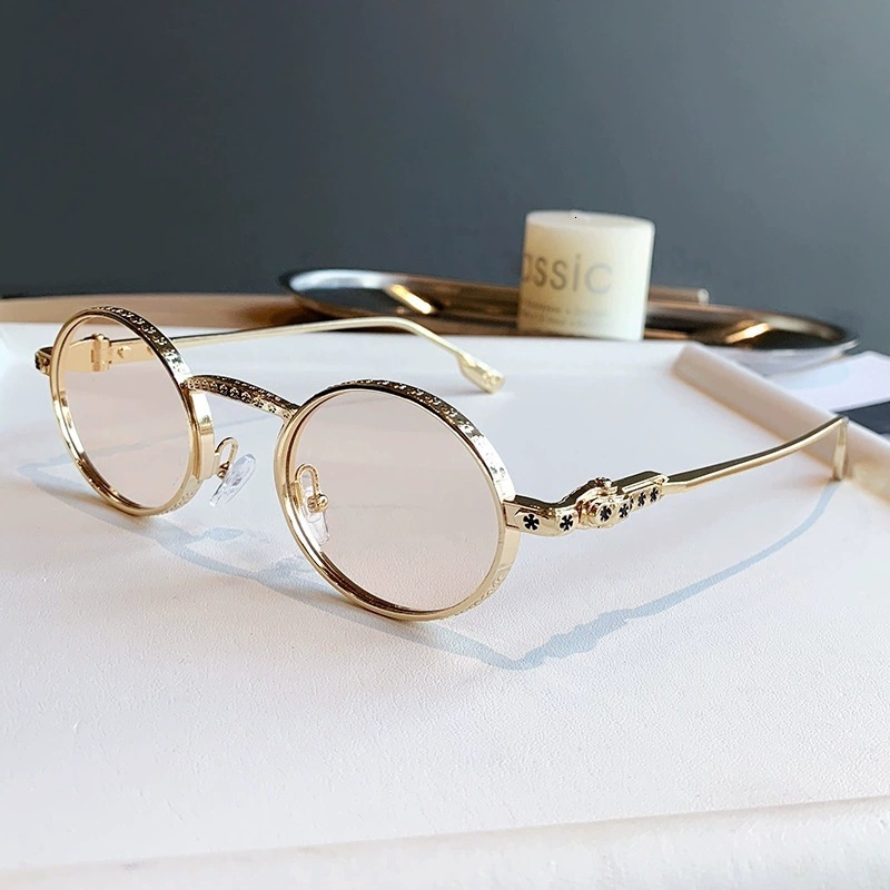 European And American Fashion Designer's New Retro Small Frame Circular Sunglasses Punk Hip-hop Internet Celebrity Street Photography Sunglasses  - view 6