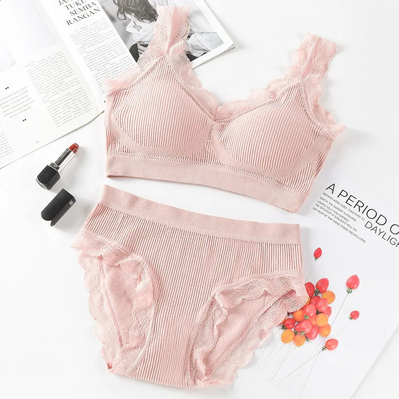 Sexy Women Bra Panties Set Push Up Sports Letter Strap Seamless Active Lingerie Fitness Top Underwear 260626