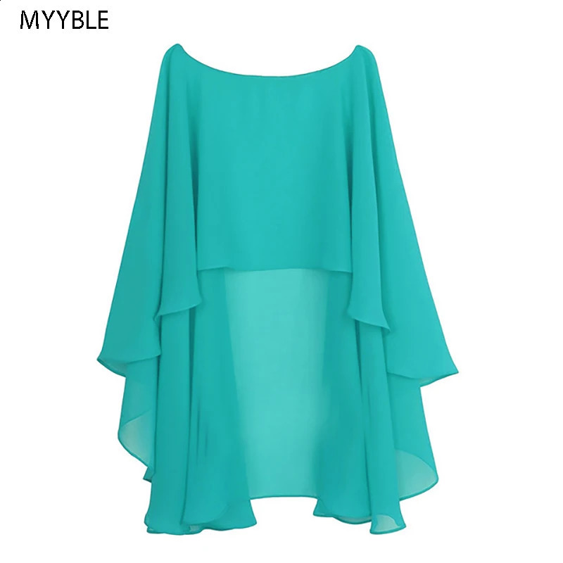 Womens Ladies Soft Wedding Capes Wedding Jacket Wraps Chiffon Shrug Bridal Bolero Long Shawl and Wraps Evening Wedding Cover Up 260625 - view 4