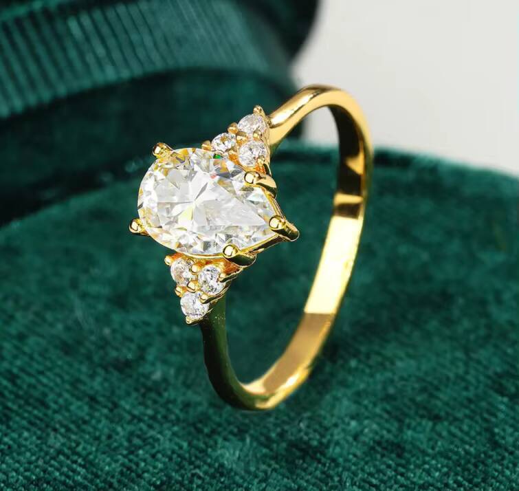 Factory Wholesale Custom Silver 925 Moissanite Engagement Ring Band Jewelry Rhodium Plating for Women-for Wedding Party - view 5
