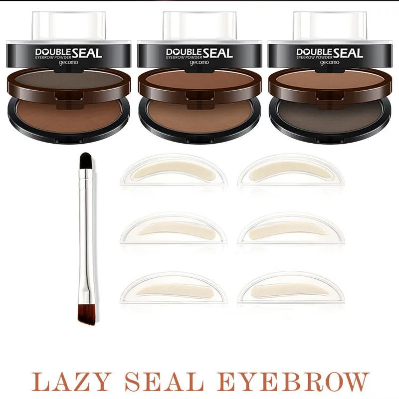 Eyebrow Shadow Set Eyebrow Powder Seal Waterproof Eyebrow Stamp Natural Shape Brow Stamp Powder Quick Makeup Kit Set 260626 - view 6