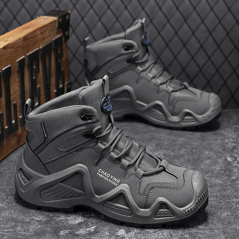 Men Tactical Boots Army Mens Military Desert Waterproof Work Safety Shoes Climbing Hiking Ankle Outdoor 260624 - view 6