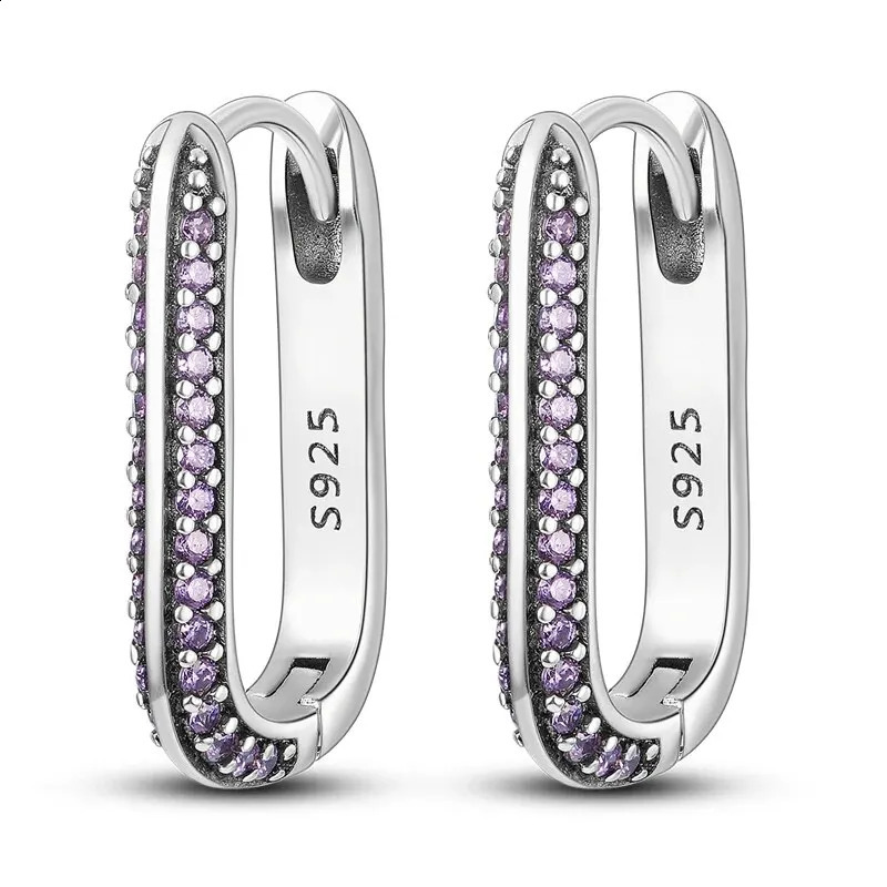925 Sterling Silver Heart Hoop Earrings Inlaid Zircon CZ Infinity Love Golden Earrings For Women Wedding Gift Jewelry 260626 - view 7