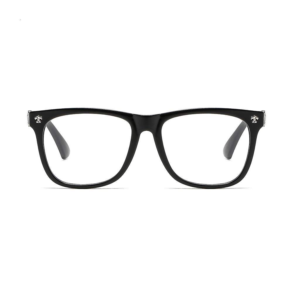 Designer Retro Frame Glasses Daily Casual Personality High-end Luxury Kroos Star Flat Light Glasses Large Frame Glasses Women's Trendy Myopia Gla - view 3