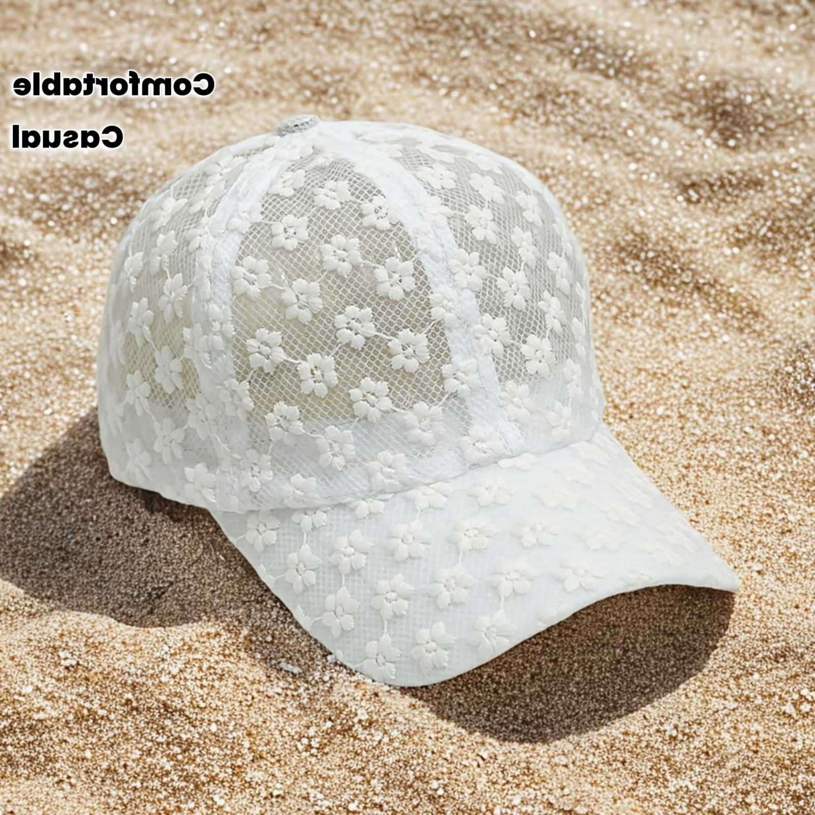 Summer Lace Sunshade Casual Womens Hollowed-out Flower Baseball Sun Protection Duckbill Hat M260626 - view 1