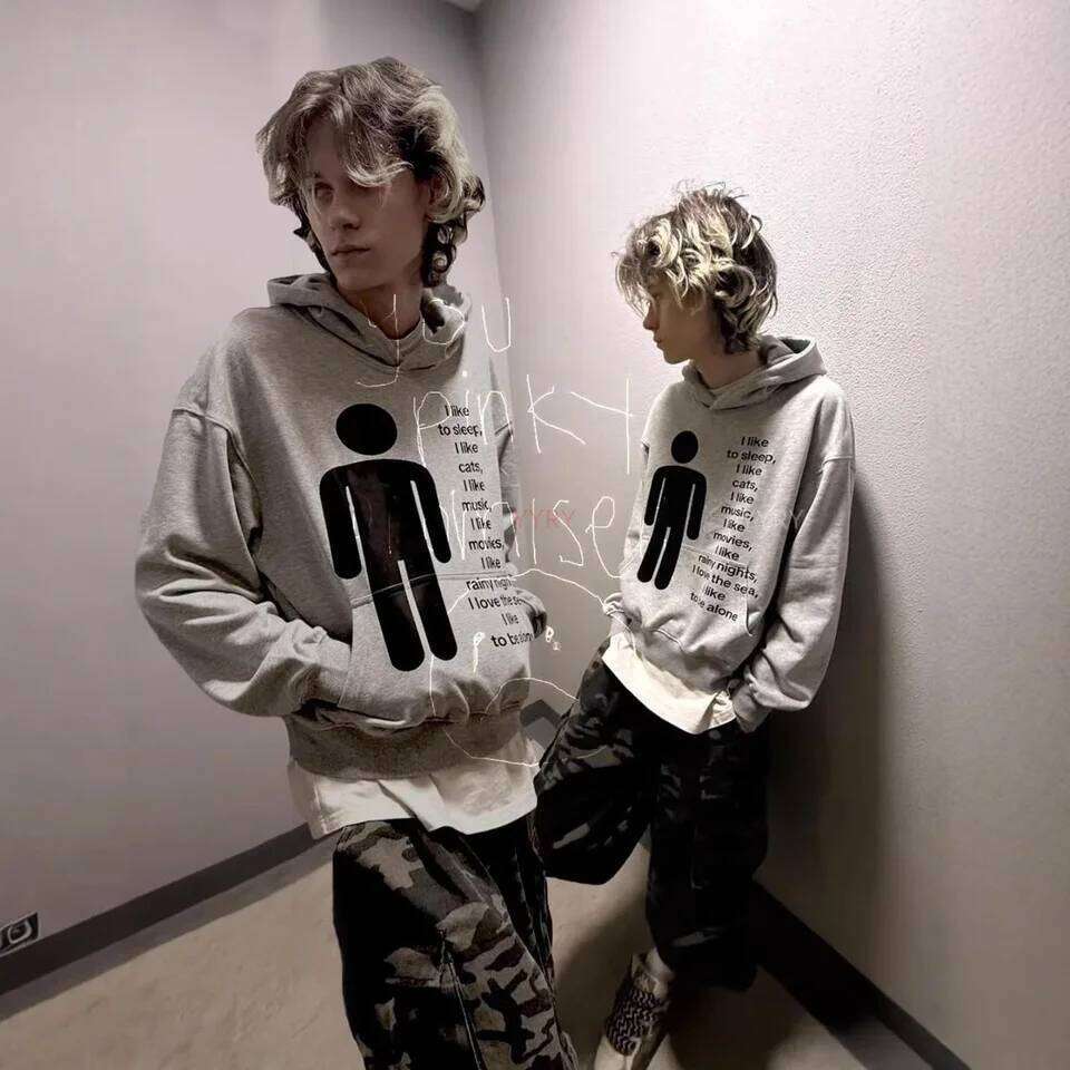 European and American style new hoodie with letter print pullover top, high street punk hip-hop trend, casual commuting Y2k W260626 - view 4