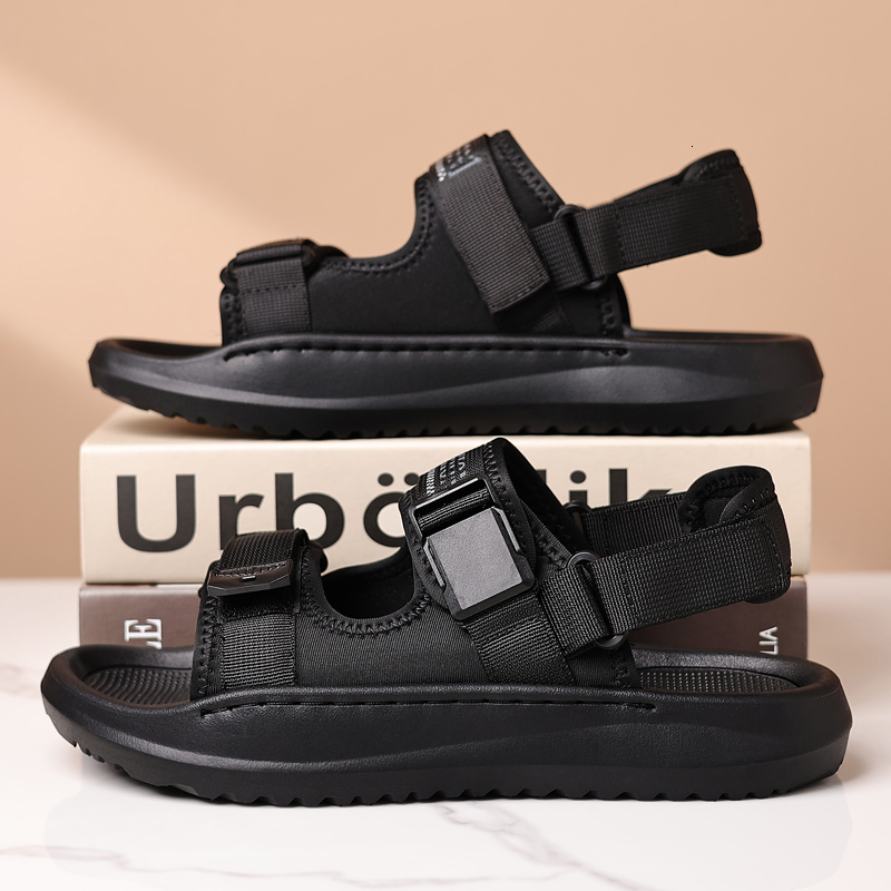 Men Adjustable Webbing Strap Platform Sandals Quick Release Buckle Thick Cushion Non Slip Open Toe Outdoor Beach Walking Casual Sandals - view 8
