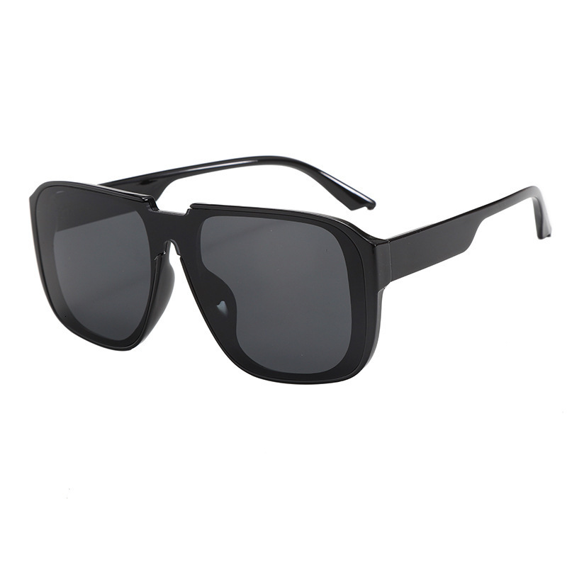 Designer's New Luxury And High-end One-piece Square Sunglasses 2026 New Modern Retro Sunglasses Ins Street Partners Face Large Frame Personalized - view 7