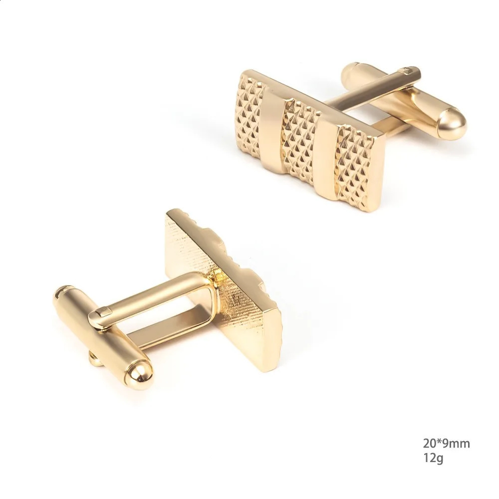 A Set Stock High-End Electroplated Mesh Metal Tie Clip French Cufflinks Set for Men Premium Quality Stylish Grid 260626 - view 4