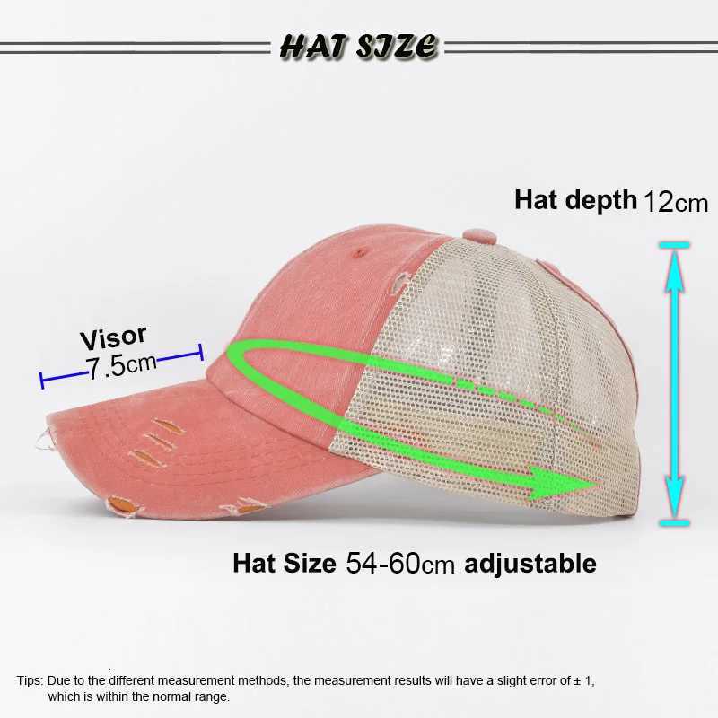 Baseball Washed Cotton Mesh Breathable Made Old Ripped Light Board Caps Men and Women Tide Spring and Summer Vintage Hat M260626 - view 4