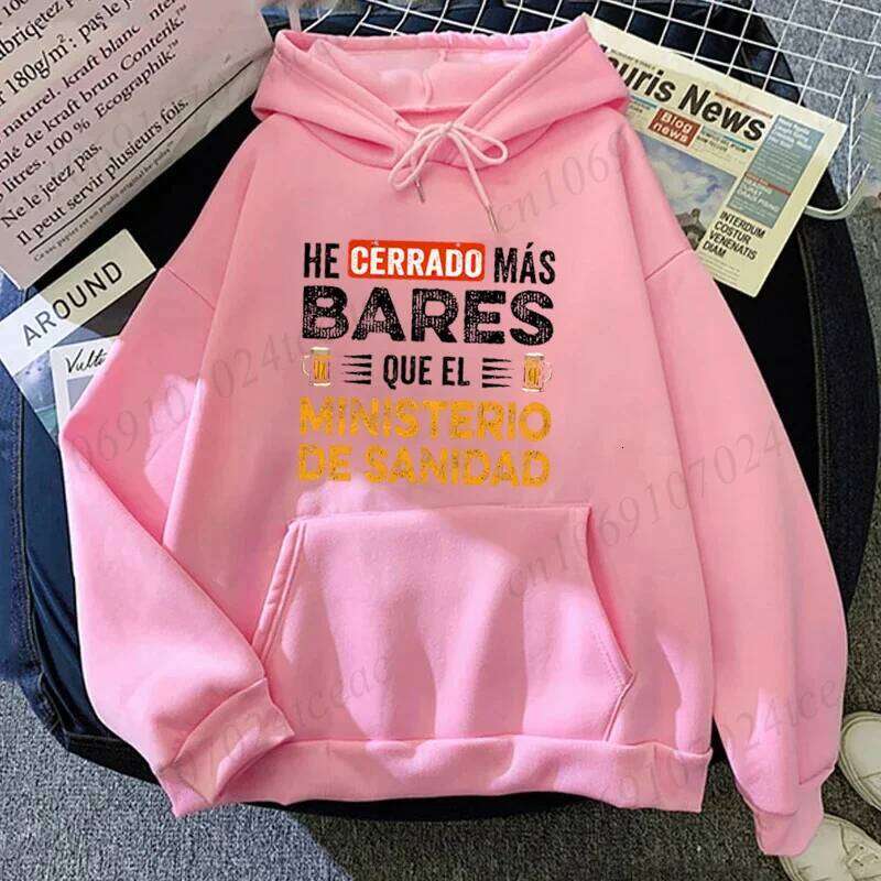 New Autumn Winter Sports Style Hooded Sweatshirt HE CERRADO MS BARES QUE EL MINISTERIO DE SANIDAD Fashion Trendy Men's Hoodies W260626 - view 5