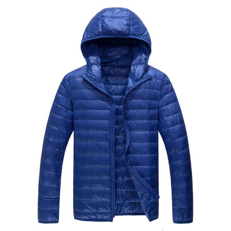 2026 Men's Lightweight Warm Coat, Winter Parkas Jacket Blue Black Gray Red Green Male Light and Thin Coats J260626 - view 7