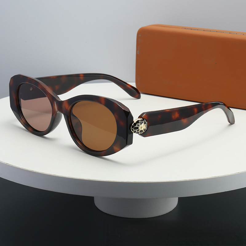 2026 Oval Sunglasses European And American Personalized Metal Snakehead Cross Border Fashion Versatile Sunglasses Female Designer's Premium Sense - view 3
