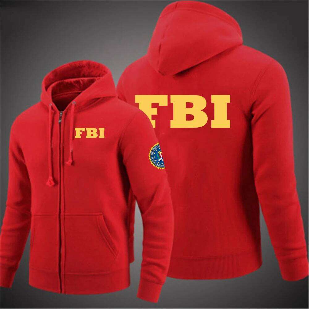 FBI 2021 Men's New Spring And Autumn Fashionable Printing Zipper Hoodies College Harajuku Casual Sport Jackets Sweatshirts Tops W260626 - view 5