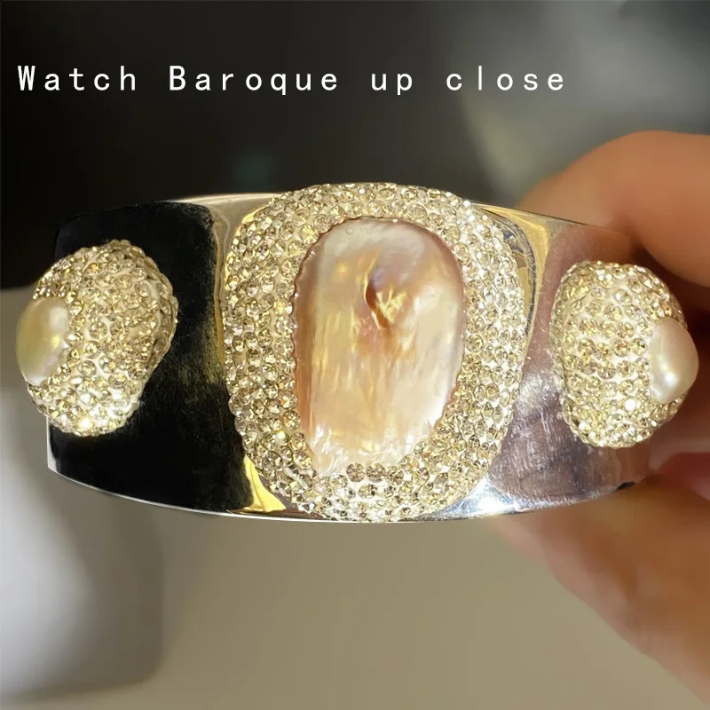 Natural Baroque Pearl Alloy Bracelet Light Color Elegant Atmosphere Niche Fashion Trend European and American Trend Manuf 260625 - view 5