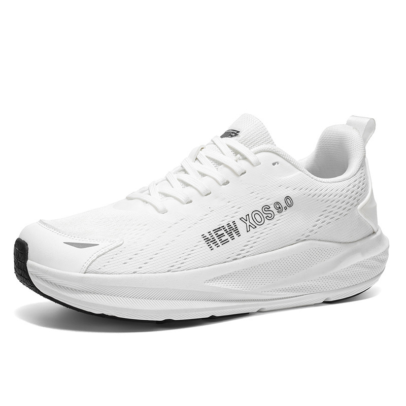 Designer Beige Running Shoes Men Free Shipping Breathable Mesh Thick Sole Lightweight Cushioning Casual Athletic Walking Sneakers - view 3