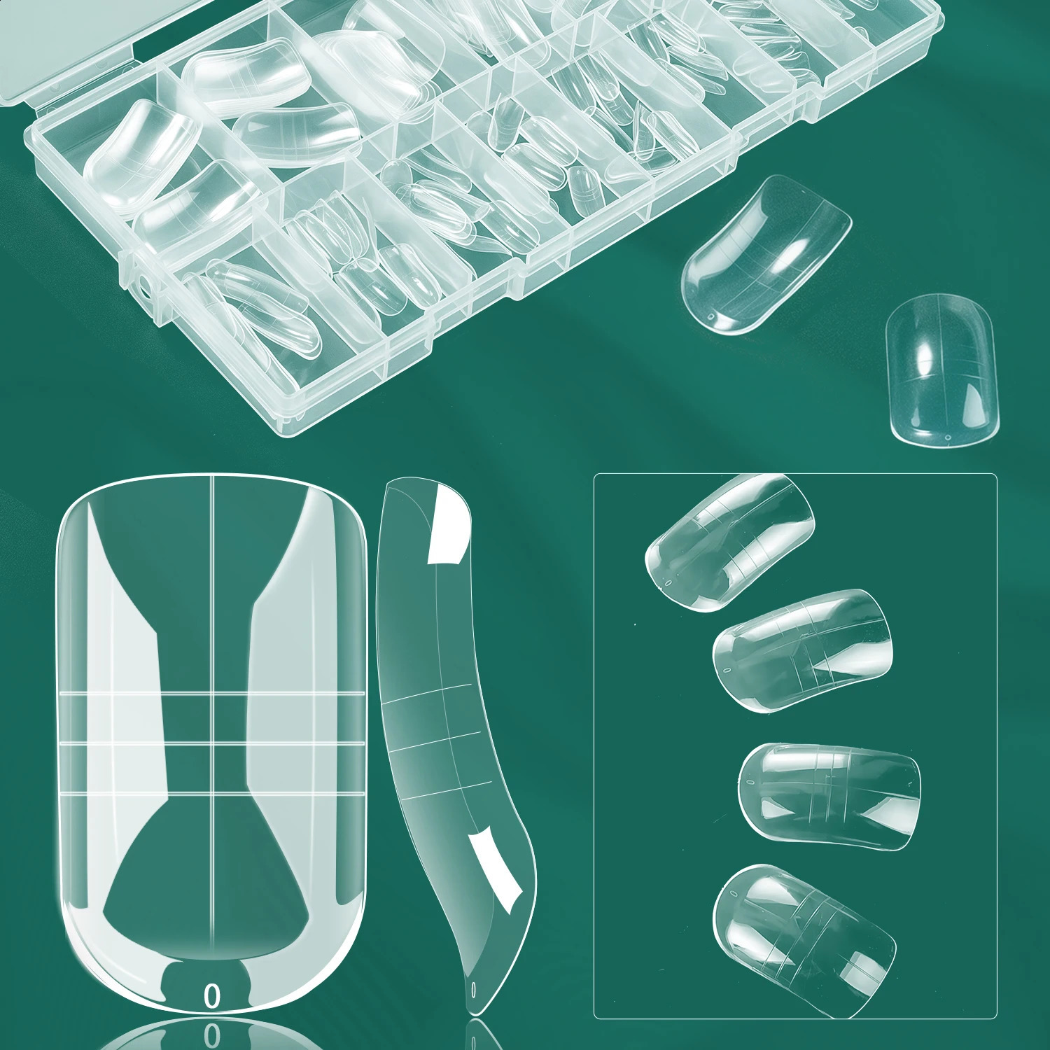 Nailpop Toenail Mold Toe Dual Form 150 PCS Reusable Full Coverage Dual Nail Form Extensions Suitable 15 Sizes For Beginners DIY 260626 - view 4