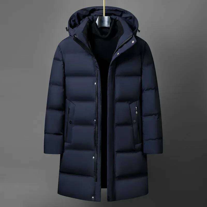 Canada Fashion Winter for Men Coat Parka Men's White Down Jacket Collar Hooded Warm Thick Long Padding M-4XL J260626
