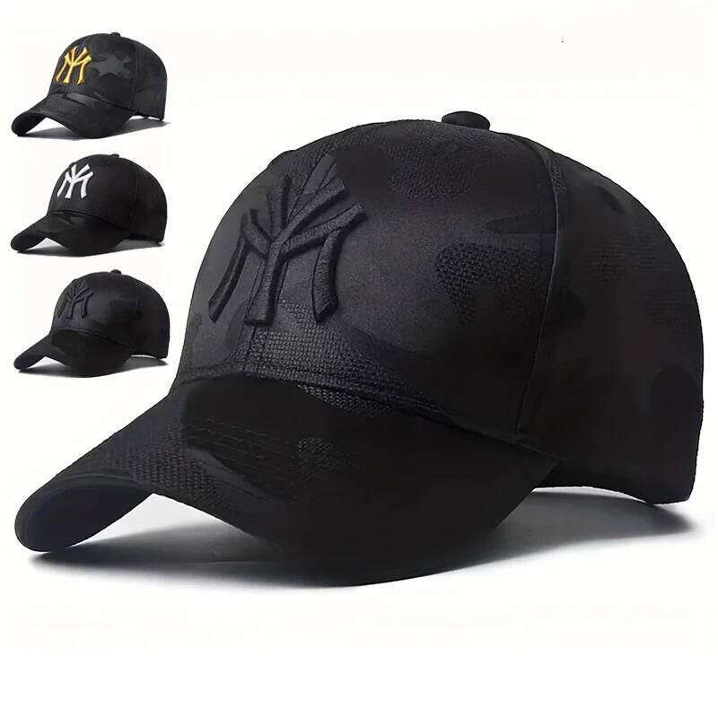 Unisex Letter Embroidery Camouflage Baseball Caps Spring and Autumn Outdoor Adjustable Casual Hats Sunscreen Hat Sports Golf Cap W260626