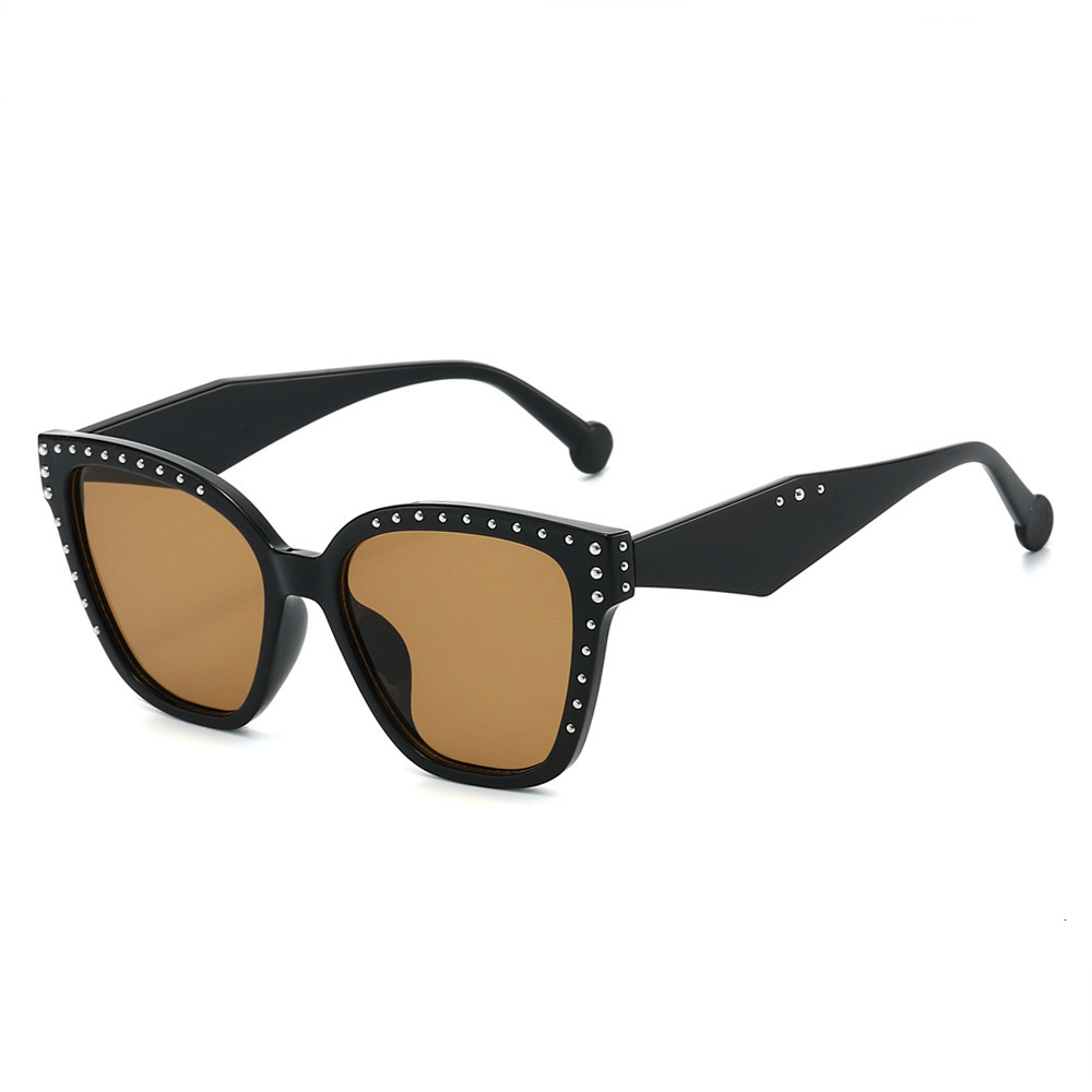 2026 New European And American Fashion Women's Trendy Versatile Studded Sunglasses Color-Block Glasses For Men - view 4