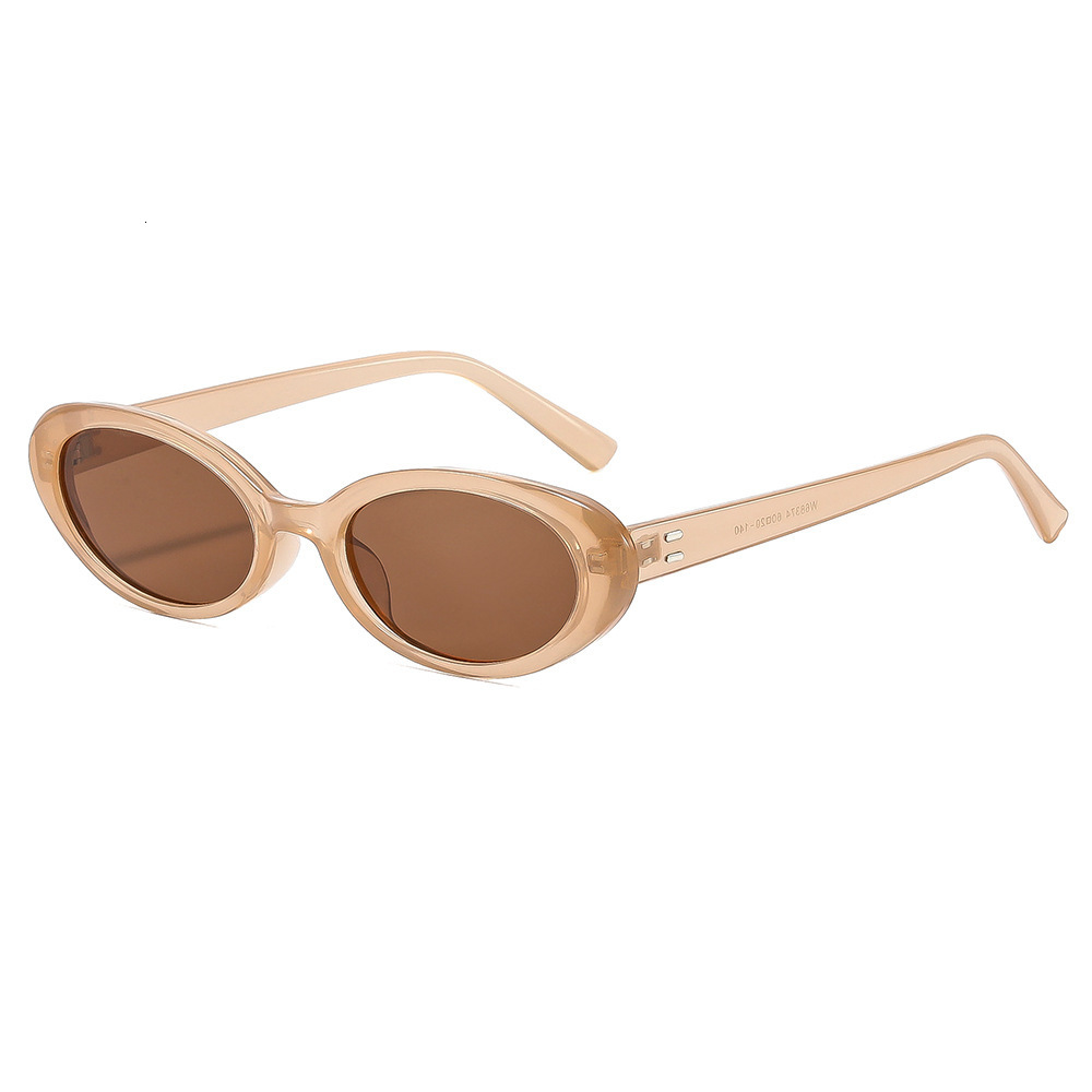 New Vintage Fashion Oval Frame Classic Unique Sunglasses, Versatile And Face-Slimming, Stylish Eyewear - view 4
