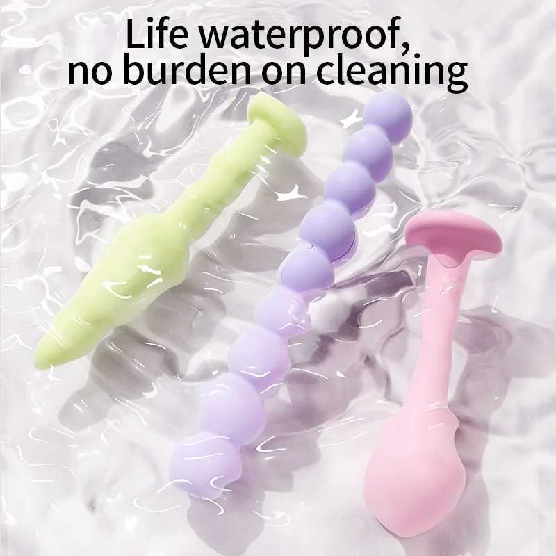 sex Three-piece plug set anal products soft prostate massager female anal plug beads sex toy butt plug anal toy M260626 - view 4
