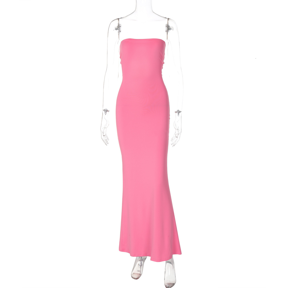 Womens Summer New Off-Shoulder Strapless Backless Tie Sexy Slim Waist Dress - view 7
