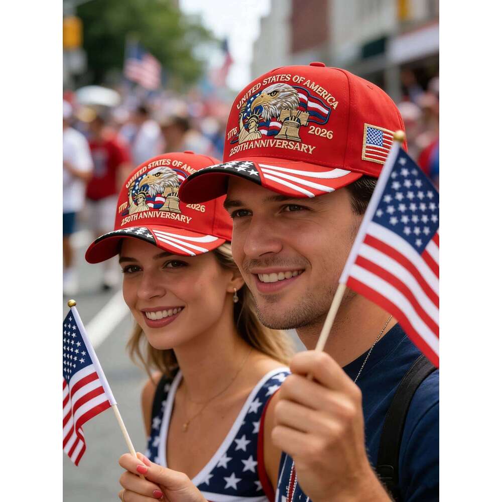ABLECAP 250th Anniversary USA Embroidered Patriotic Baseball 1776-2026 Independence Day Cap Adjustable Hat for Men Women W260626 - view 4