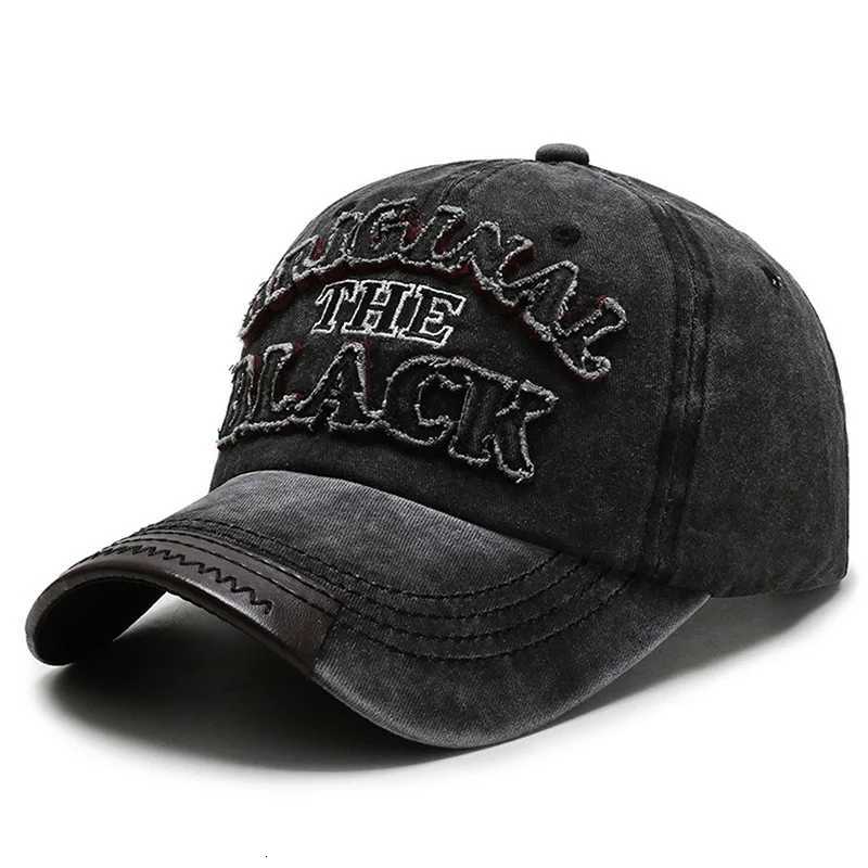 Sports New Outdoor Cotton Coated Wash Baseball Embroidery Patch Black Letter Sunscreen Sunshade Hat Spring And Autumn M260626 - view 4