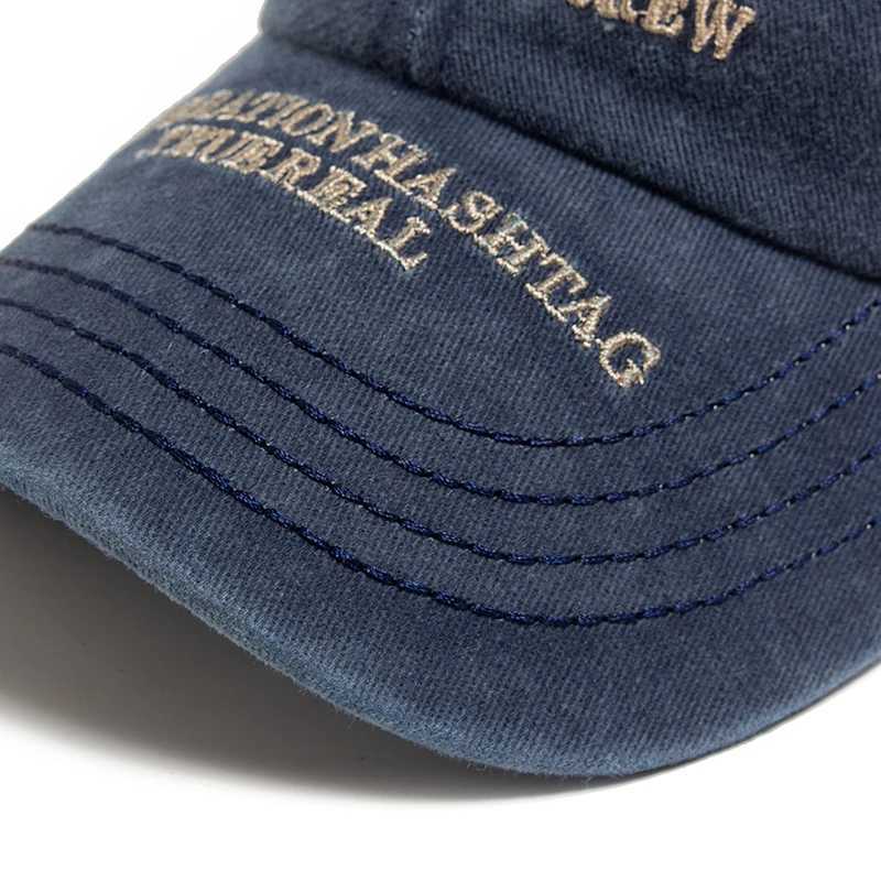 Retro Fashion Womens Baseball Washed Cotton Embroidered Soft Top Mens Caps Casual Visor Hats Summer Sports Trucker Hat M260626 - view 6