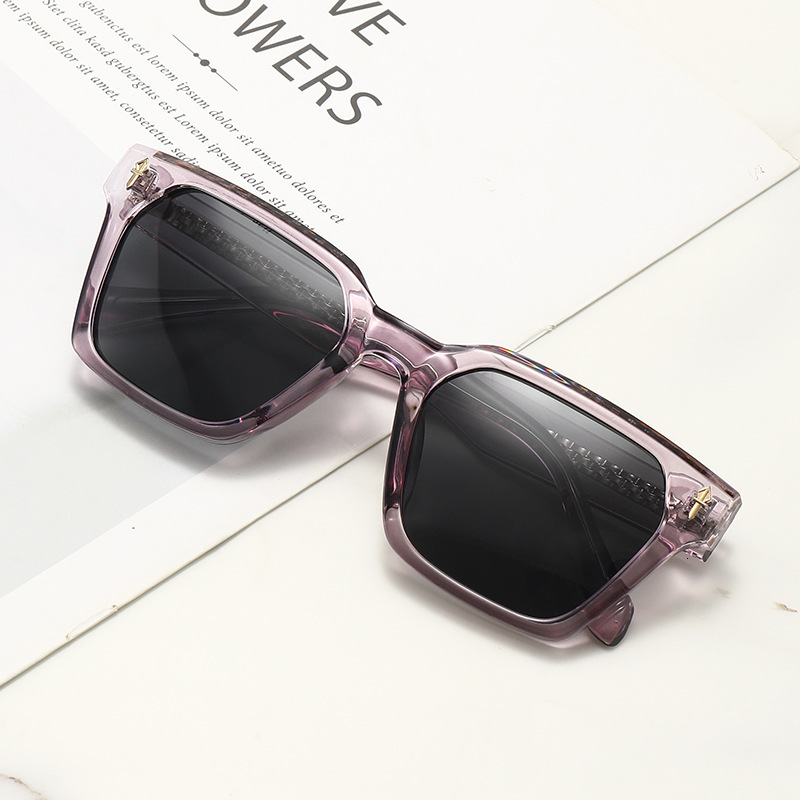 Fashion Square Thick-Rimmed Sunglasses, Trendy Thick Style, Outdoor Personalized Sunshade Glasses, Large Frame Sunglasses - view 1