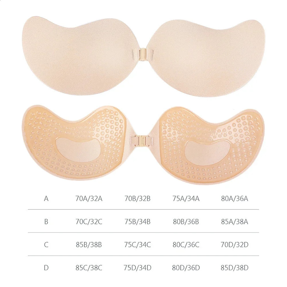 Invisible Push Up Bra for Women Backless Strapless Seamless Front Closure Bralette Underwear Silicone SelfAdhesive Pad 260626 - view 7