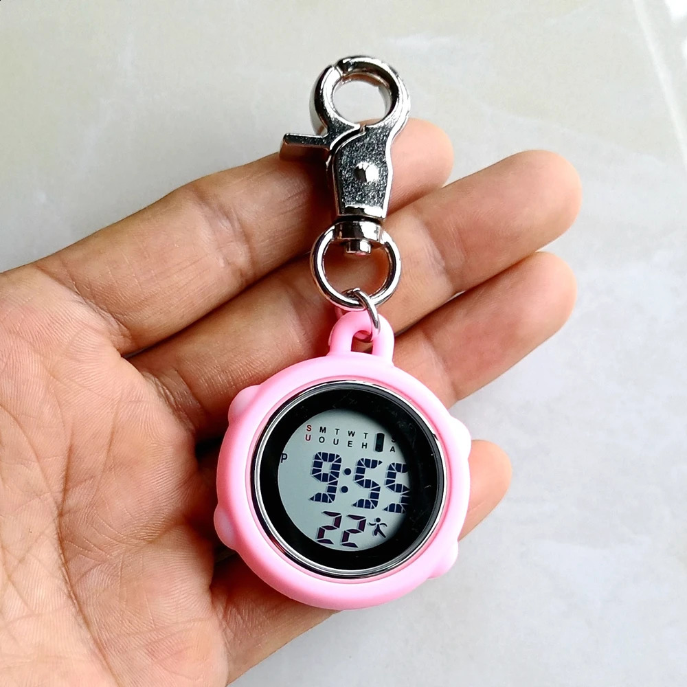 Multifunctional Electronic Digital Pocket Watches Unisex Women Mens Nurse Doctor Hanging Carabiner Keychains Students Clock 260626 - view 5