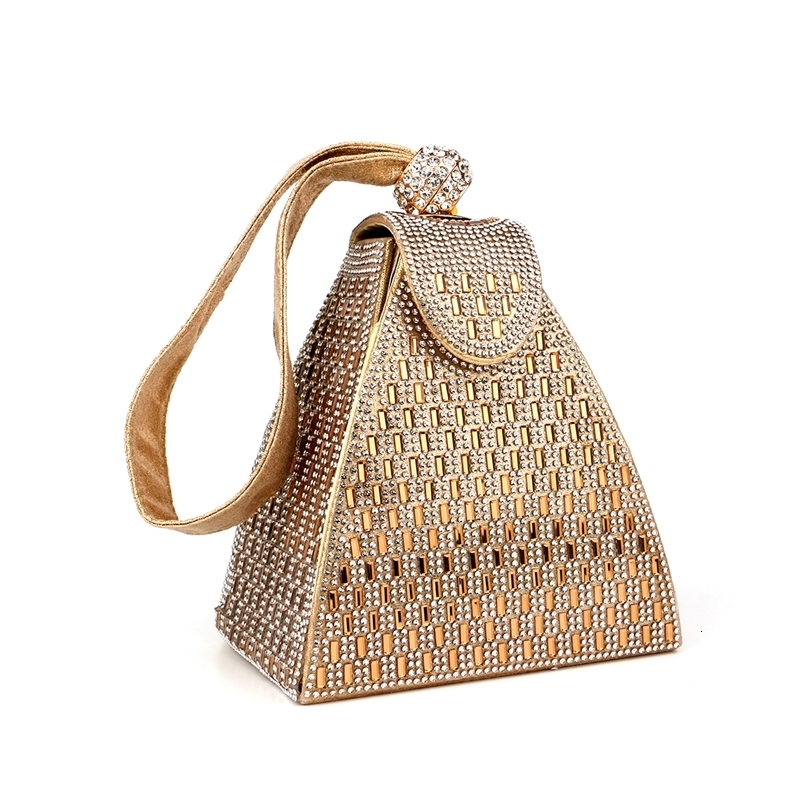 Fashion Lady Evening Bags Acrylic Day Clutch Triangle Diamonds Party Shoulder Handbags Banquet Purse a260625